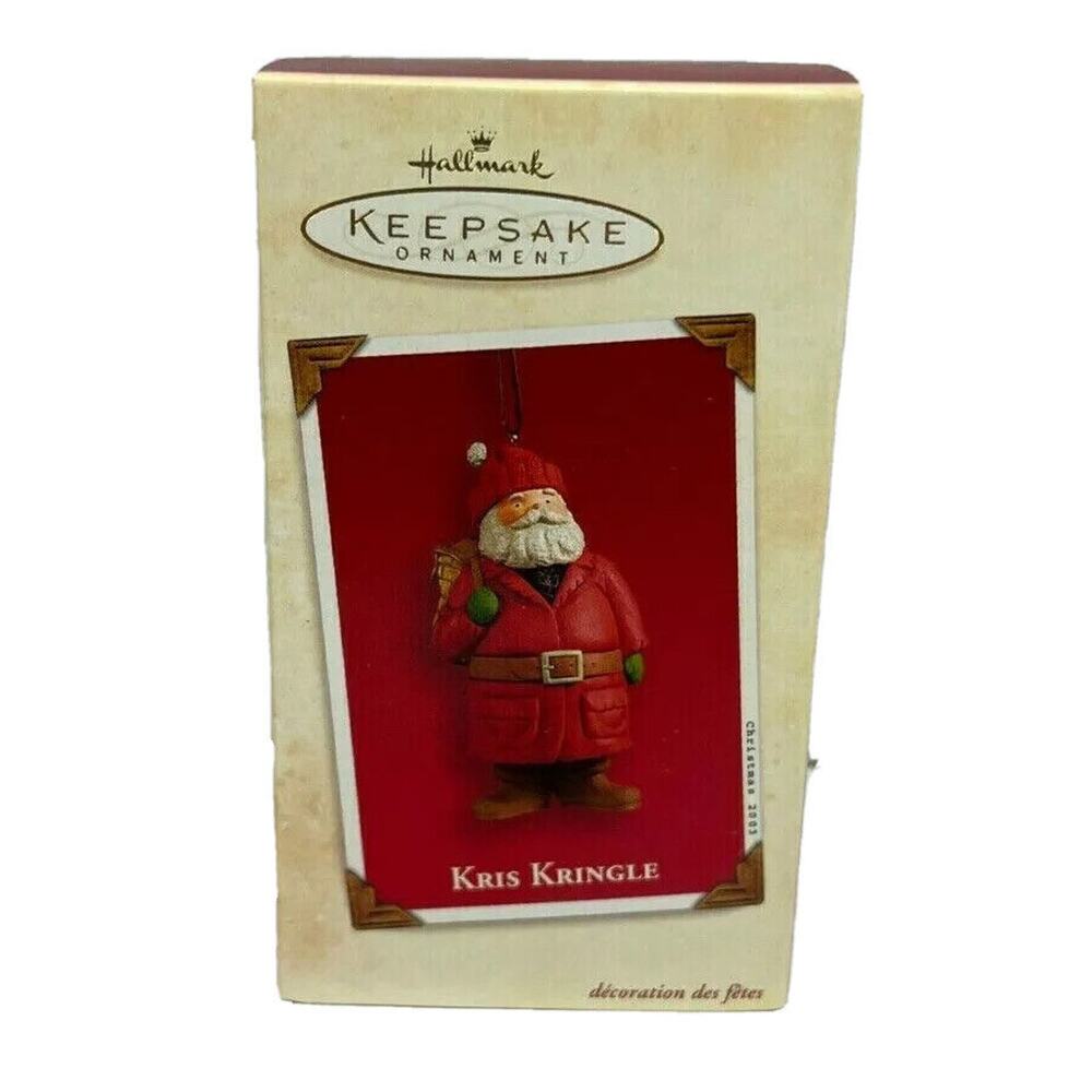 NEW 2003 KRIS KRINGLE Santa Carrying‎ Backpack Hallmark Christmas Ornament